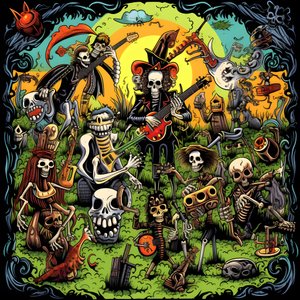  Los monstruos tocan instrumentos. 1