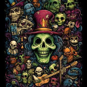  Los monstruos tocan instrumentos. 4