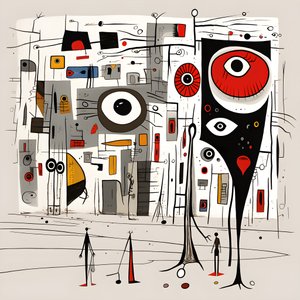 Ilustraciones surrealistas de Joan Miró. 4