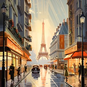 Cartel publicitario, París, Francia 1
