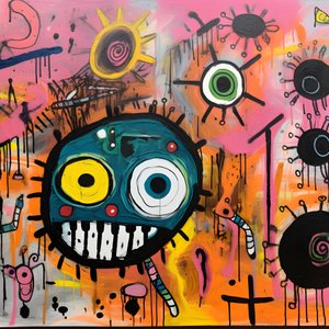 una estridente pintura acrílica 1
