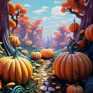 coloridas calabazas en 3D 2