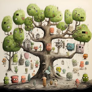 ilustración infantil árboles 4