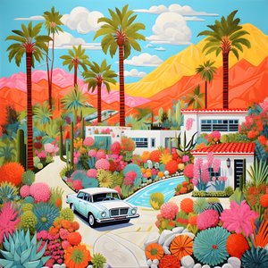ilustración detallada de Palm Springs 1