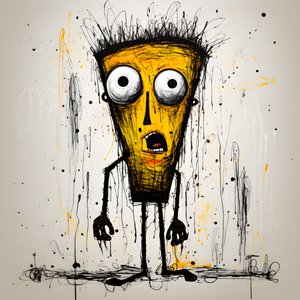 gelbe Cartoonfigur 1