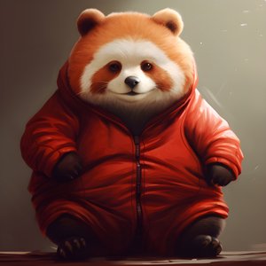 panda rojo niño humano obeso 3