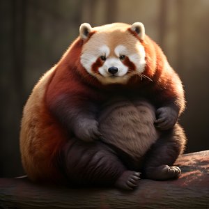 panda rojo niño humano obeso 4