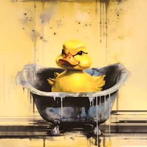trendiges gummiente werbeplakat - the yellow 1