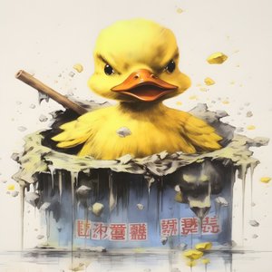 trendiges gummiente werbeplakat - the yellow 3