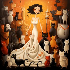 mujer gato loca vestida 4