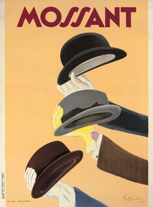 Póster Publicitario para Sombreros Mossant, 1938