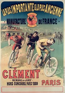 Póster publicitario de las bicicletas Clement, 1891