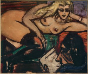 La carta, semidesnudo acostado