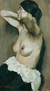 Mujer semidesnuda