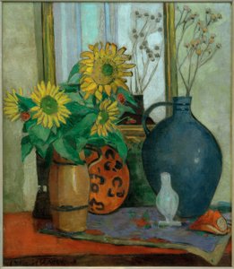 Girasoles con cuenco de Matisse