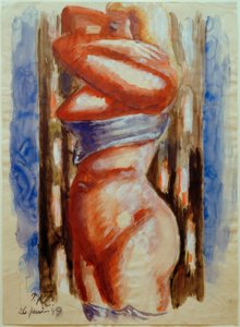Desnudo de pie