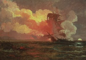Un enfrentamiento naval