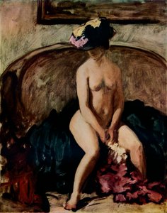 Desnudo sentado: El sombrero negro, c1900