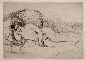 Mujer desnuda acostada