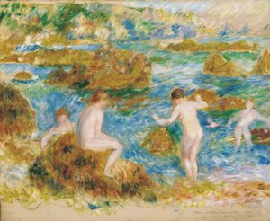 Chicos Desnudos en las Rocas en Guernsey