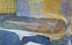 Desnudo en el baño