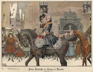 Federico el Grande entrando en Breslavia, 1741