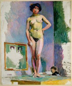 Desnudo femenino sobre una mesa