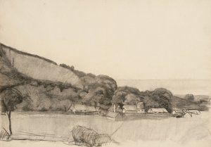 Paisaje con edificios de granja