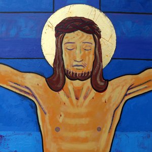 Jesús muere en la cruz