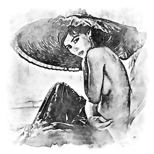 Mujer con gran sombrero