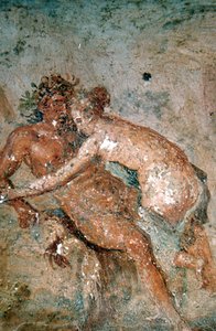 Mural erótico, Pompeya, Italia