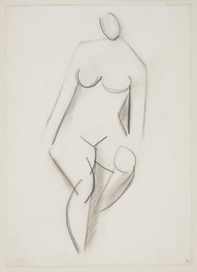 Mujer Desnuda Sentada Vista de Frente