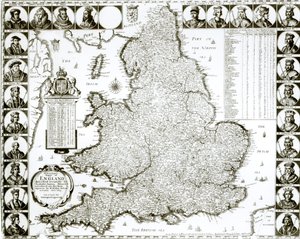 Mapa de Inglaterra y Gales, 1644
