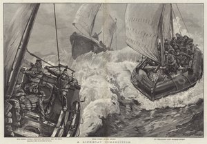 Una competencia de botes salvavidas