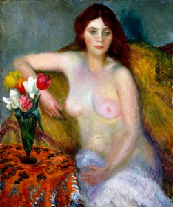 Desnudo con Tulipanes