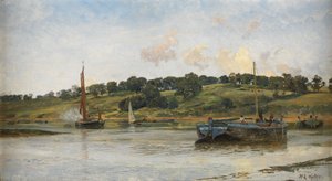 Barcazas en el Medway