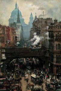 San Pablo y Ludgate Hill, c.1887