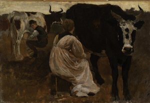 Ordeñando, 1875