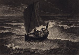 Jesús dormido durante la tempestad