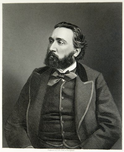 Léon Gambetta (grabado) de (after) English photographer