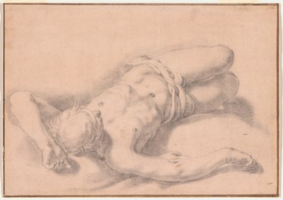 Estudio de un hombre desnudo de Abraham Bloemaert