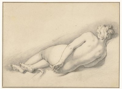 Estudio de un desnudo femenino recostado de Abraham Bloemaert