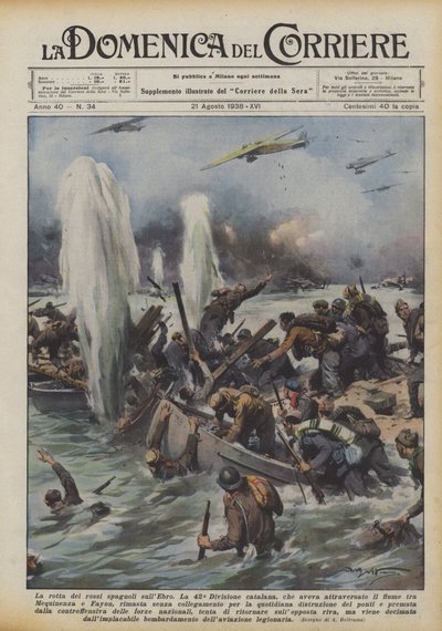 La derrota de los rojos españoles en el Ebro de Achille Beltrame