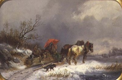 Un Trineo en Invierno de Adolf Schmidt