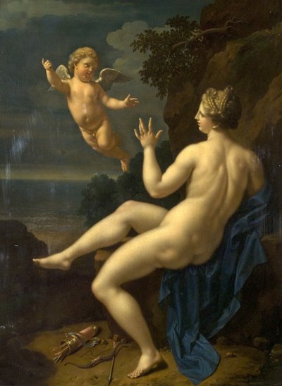 Venus y Cupido, 1709 de Adriaan van der Werff