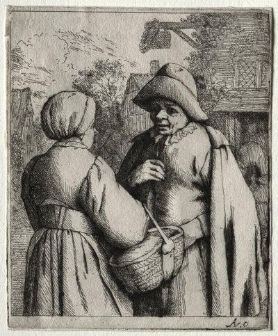 Hombre y mujer conversando de Adriaen Jansz. van Ostade