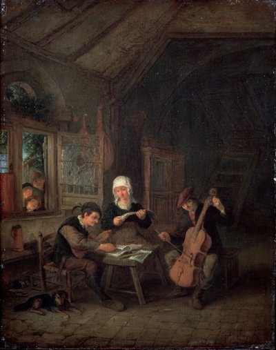 Músicos rurales, 1645 de Adriaen Jansz. van Ostade