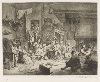 Bailar en la posada de Adriaen van Ostade