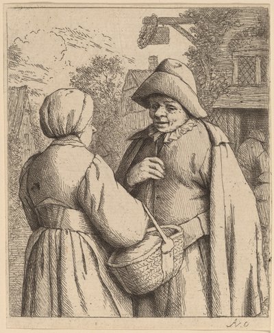 Hombre y mujer conversando de Adriaen van Ostade