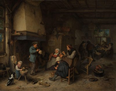 Campesinos en el interior de Adriaen van Ostade